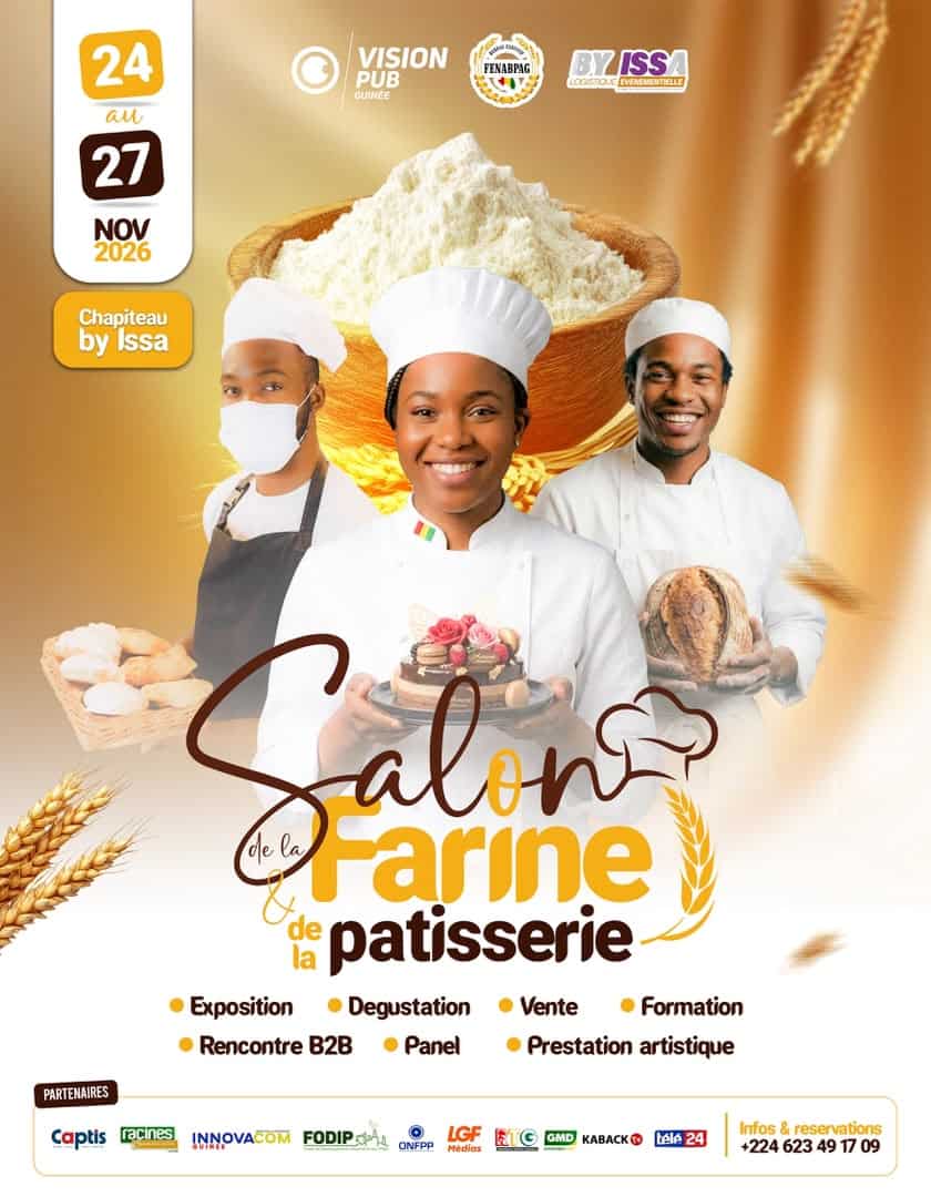 Affiche du Salon de la Farine à Conakry, du 24 au 27 novembre 2026